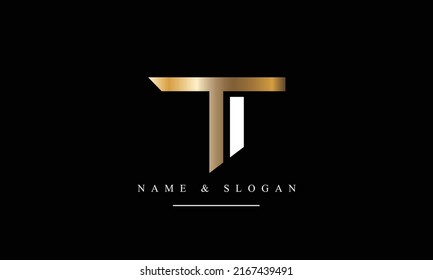 TI, IT, T, I abstract letters logo monogram