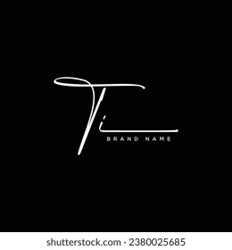 TI letter beauty handwriting vector logo. 