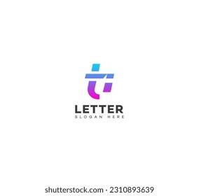 TI, IT letter modern branding logo