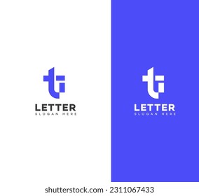 TI, IT letter modern branding logo