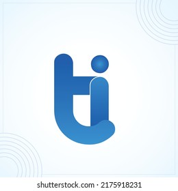 ti or it letter modern creative premium logo design vector template