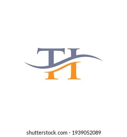 TI Linked Logo for business and company identity. Creative Letter TI Logo Vector with modern trendy