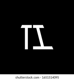 TI logo abstract monogram isolated on black background