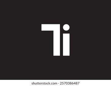 TI logo design vector initial design
