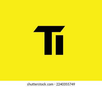 TI logo design vector template