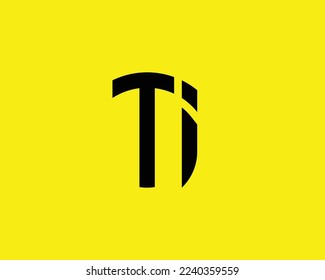 TI logo design vector template