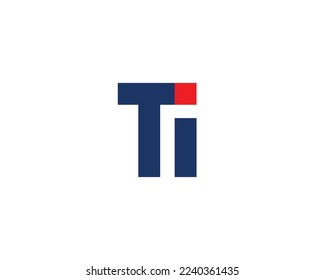 Ti logo design vector template