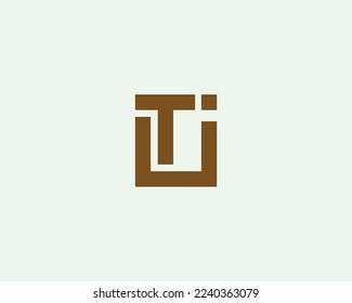 TI logo design vector template