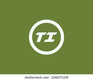 TI logo design vector template