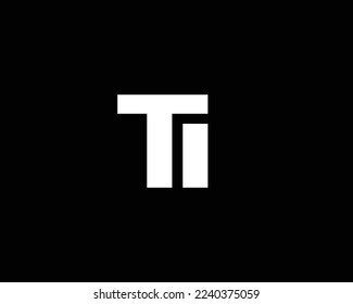 TI logo design vector template