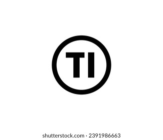 TI logo design vector template