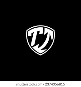 TI logo monogram emblem style with shield shape design template ideas