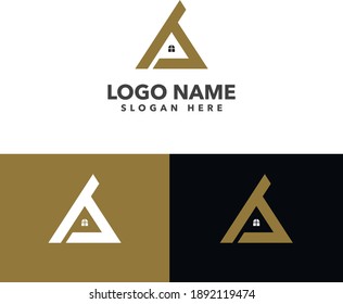 ti Minimal initial real estate property house building flat vector logo design concept 2021