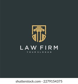 TI monogram initial for lawfirm logo ideas with creative polygon style design