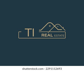 TI Real Estate  Consultants Logo Design Vectors images. Luxury Real Estate Logo Design