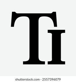 ti symbol initial letter design