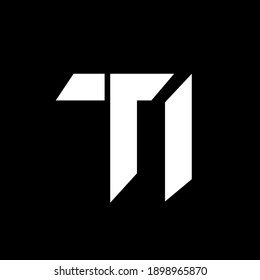 ti t1 minimal logo icon design vector