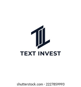 ti t1 minimal logo icon design vector