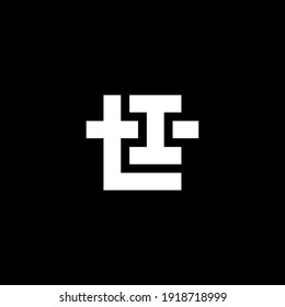 TI or T1 - Vector design element or icon. Monogram or logotype. T and I - initials or logo. Emblem with Letter T and number 1.