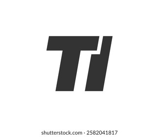 TI Techno Editable Font Logo For Corporate Branding. Bold, Futuristic Design With Unique Typographic Ideas. Minimal Custom Type And Dynamic Letter Variations For Promotion, Printing, And Book Titles