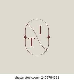 TI wedding classic in elegant monogram with high quality professional design that will print well