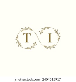 TI wedding infinity in elegant monogram with high quality professional design that will print well