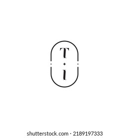 TI wedding logo concept in high quality professional design that will print well across any print media