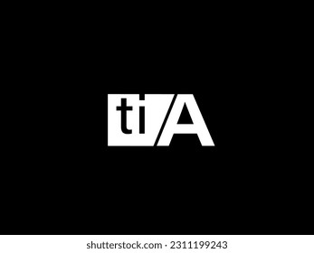 TIA Logo and Graphics design vector art, Icons isolated on black background