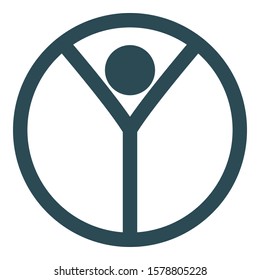 
Tiandao symbol  Isolated Vector icon which can easily modify or edit
