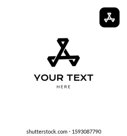 tiangle abstract ,A logo concept, simple triangle logo