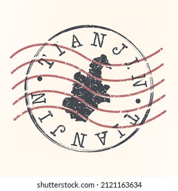 Tianjin, China Stamp Map Postal. Silhouette. Passport Round Design. Vector Icon. Design Retro Travel National Symbol.