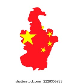 Tianjin map, administrative divisions of China. Vector illustration.