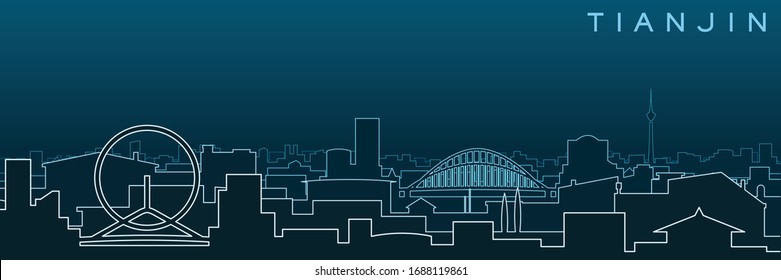 Tianjin Multiple Lines Skyline and Landmarks