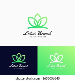 Tiara beautiful logo design, simple lotus flower logo design emblem vector illustration logo template