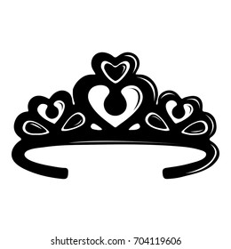 Tiara crown icon. Simple illustration of tiara crown vector icon for web