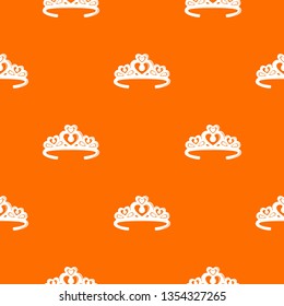 Tiara crown pattern vector orange for any web design best