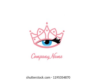 Tiara eye makeup logo design