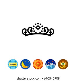 Tiara with Gemstones Icon