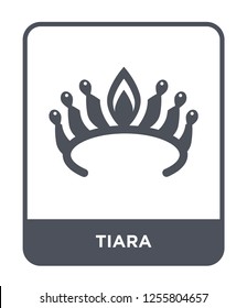 tiara icon vector on white background, tiara trendy filled icons from Jewelry collection, tiara simple element illustration