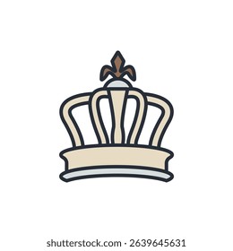 tiara icons isolated on White Background. Flat style design