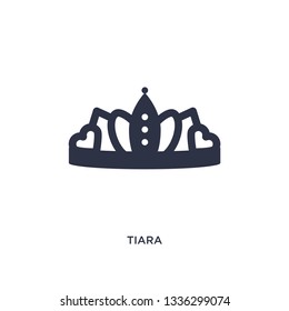 tiara isolated icon. Simple element illustration from jewelry concept. tiara editable logo symbol design on white background. Can be use for web and mobile.