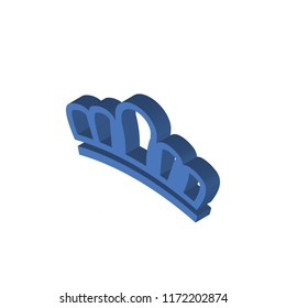 Tiara Isometric Left Top View 3D Icon