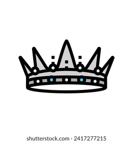 tiara jewelry fashion color icon vector. tiara jewelry fashion sign. isolated symbol illustration