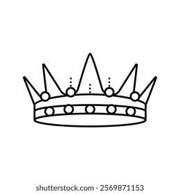 tiara jewelry fashion line icon vector. tiara jewelry fashion sign. isolated contour symbol black illustration