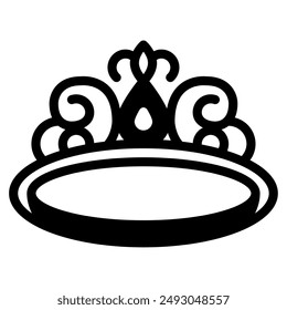 Tiara Jewelry lifestyle icon illustration