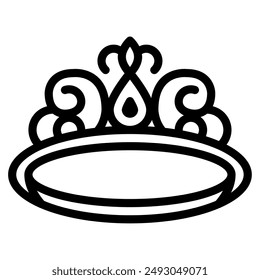 Tiara Jewelry lifestyle icon illustration