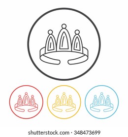 tiara line icon