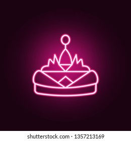 tiara neon icon. Elements of jewelry set. Simple icon for websites, web design, mobile app, info graphics