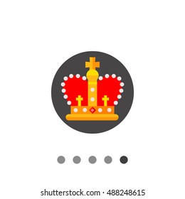 Tiara on Circle Background Icon