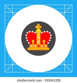 Tiara on Circle Background Icon